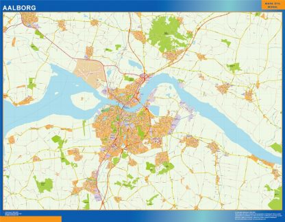 Mapa Aalborg en Dinamarca