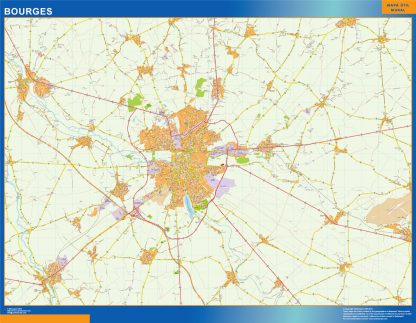 Mapa Bourges en Francia