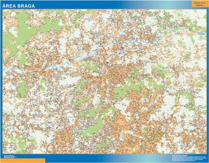 Mapa Braga área urbana