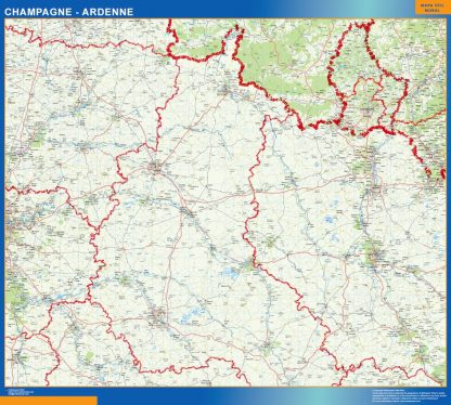 Mapa Champagne Ardenne en Francia