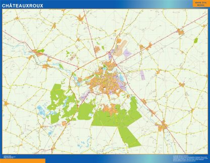 Mapa Chateauxroux en Francia