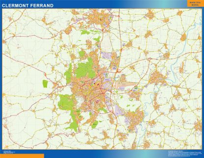 Mapa Clermont Ferrand en Francia