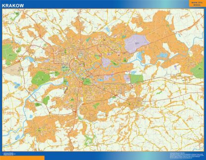 Mapa Cracovia Polonia