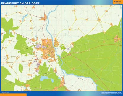 Mapa Frankfurt An Der Oder en Alemania