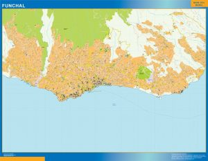 Mapa Funchal en Portugal