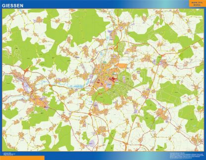 Mapa Giessen en Alemania