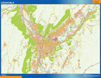 Mapa Grenoble en Francia