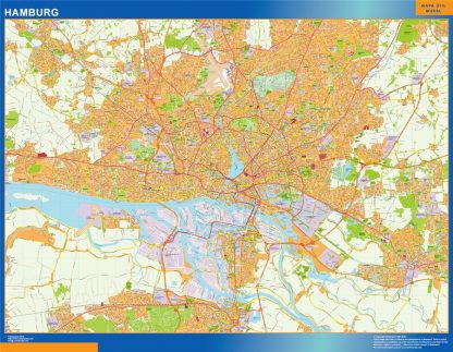 Mapa Hamburg en Alemania