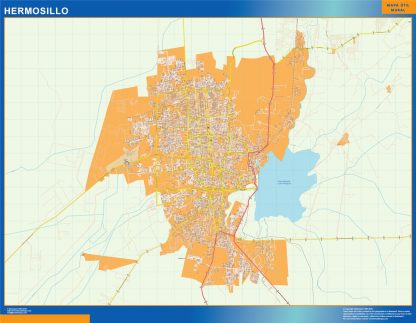 Mapa Hermosillo en Mexico