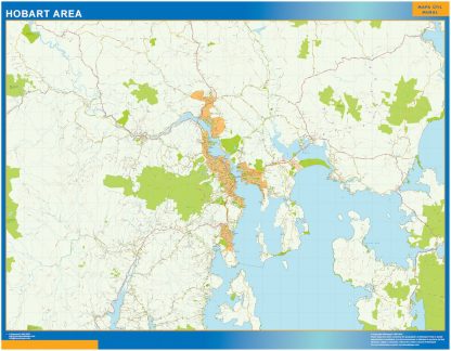 Mapa Hobart Area Australia