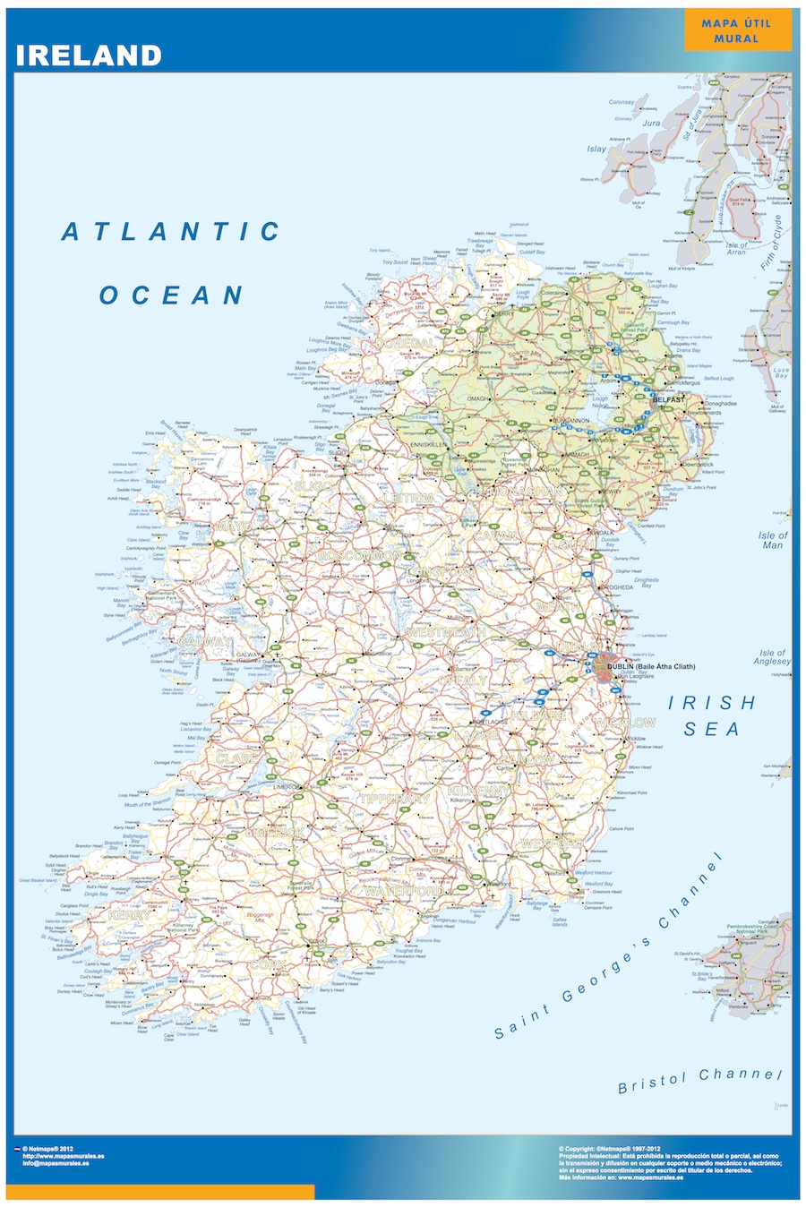 Mapa Irlanda