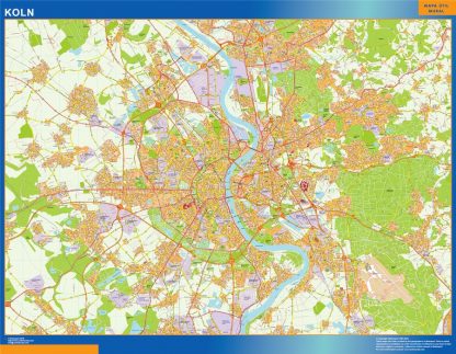 Mapa Koln en Alemania