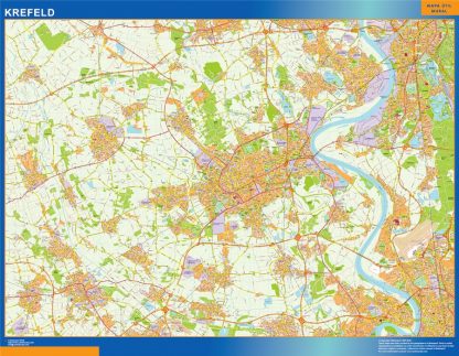 Mapa Krefeld en Alemania