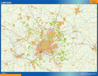 Mapa Limoges en Francia