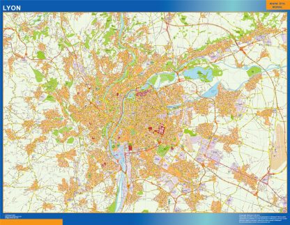 Mapa Lyon en Francia