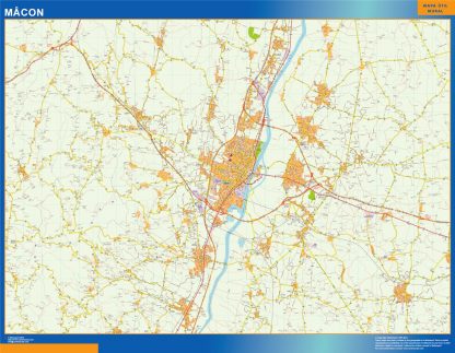 Mapa Macon en Francia