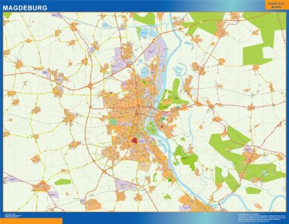 Mapa Magdeburg en Alemania