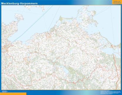 Mapa Mecklenburg Vorpommern