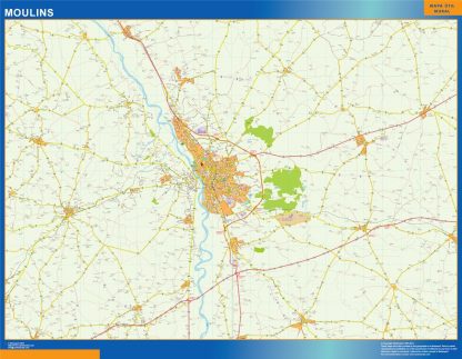 Mapa Moulins en Francia