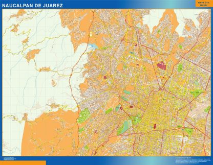 Mapa Naucalpan De Juarez en Mexico