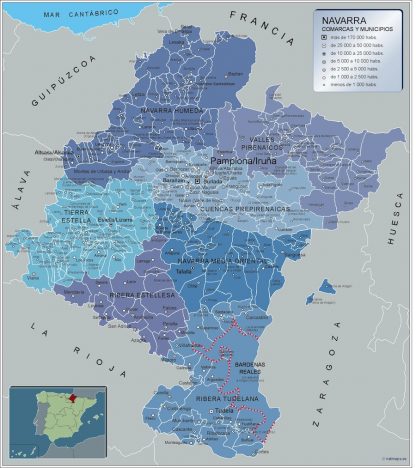 Mapa Navarra por municipios