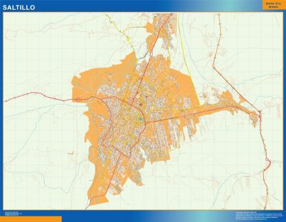 Mapa Saltillo en Mexico