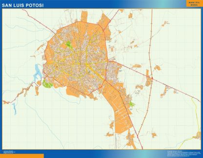 Mapa San Luis Potosi en Mexico