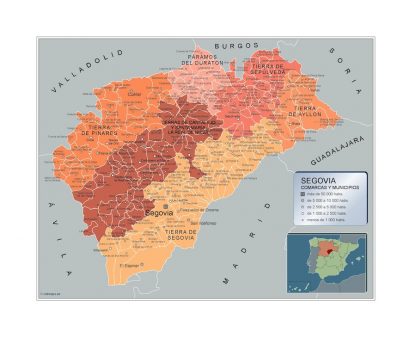 Mapa Segovia por municipios