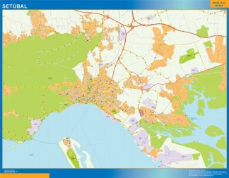 Mapa Setubal en Portugal