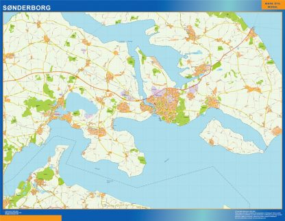 Mapa Sonderborg en Dinamarca