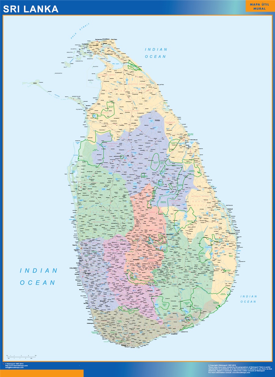 Mapa Sri Lanka