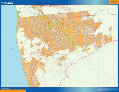 Mapa Tijuana en Mexico