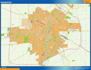 Mapa Winnipeg en Canada