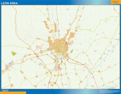 Mapa carreteras Leon Area