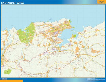 Mapa carreteras Santander Area