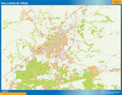 Mapa carreteras Valladolid Area