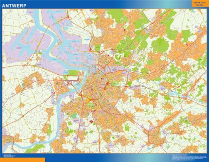 Mapa de Amberes en Bélgica