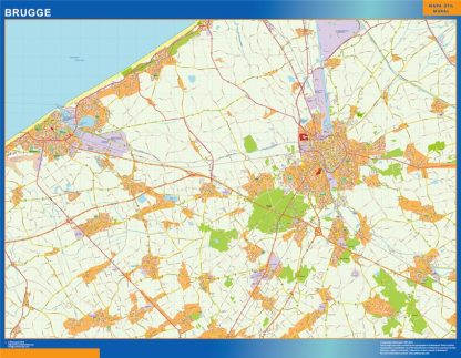 Mapa de Brujas en Bélgica