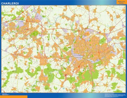 Mapa de Charleroi en Bélgica