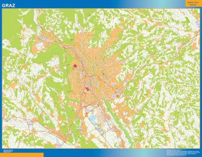 Mapa de Graz en Austria