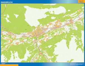 Mapa de Innsbruck en Austria