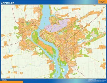 Mapa de Zaporijia en Ucrania